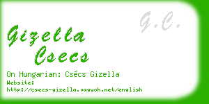 gizella csecs business card